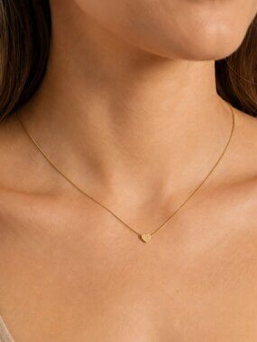 Handmade Gold Plated Stainless Steel Heart Initial Necklace